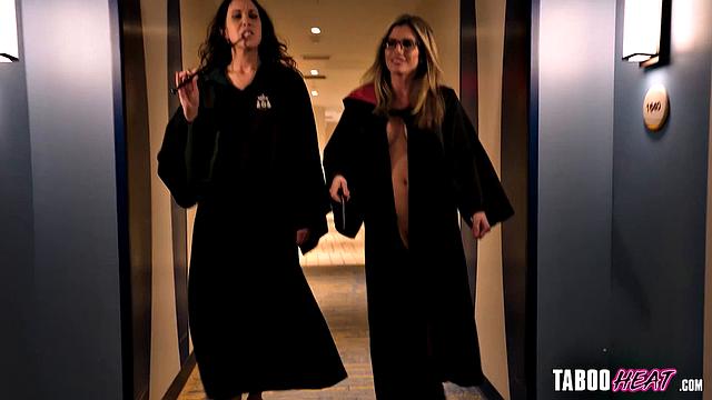 Wizard MILF Sluts Eat Pussy, Share Dick & Scissor - TabooHeat