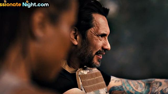 Cockhungry babes deepthroated in soldier