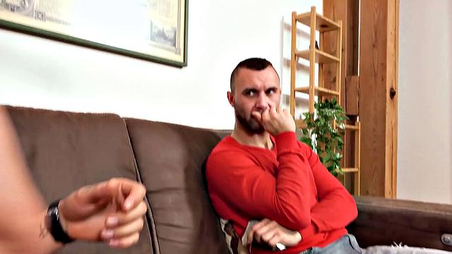 HUNT4K. Loser hubby watches how his wife gets nailed by stranger