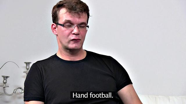 Older Man Gets A Sloppy Footjob From Female Agent