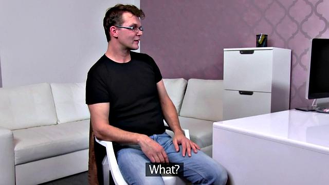 Older Man Gets A Sloppy Footjob From Female Agent