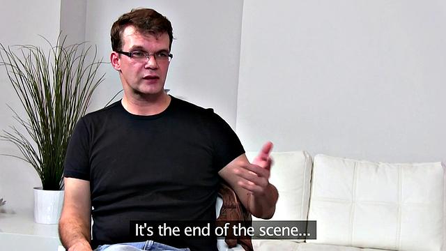 Older Man Gets A Sloppy Footjob From Female Agent