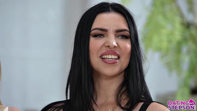 пышная милфа Кира Квин едет на члене на свежем воздухе и ловит глубокий конч