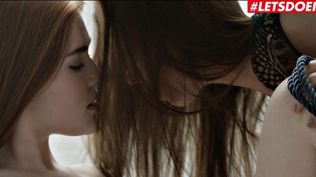 Sabrisse and Jia Lissa in wild lesbian 69 with trimmed pussy and high heels