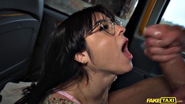 Glasses Babe Takes Pics of Tits