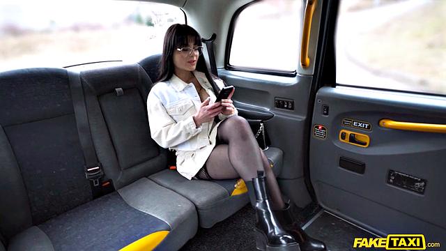 Glasses Babe Takes Pics of Tits