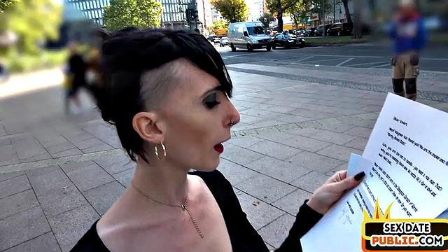 Real skinny German babe POV fucked in hotel by date guy
