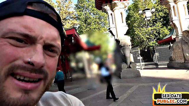 Real skinny German babe POV fucked in hotel by date guy