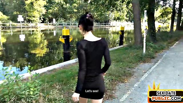 Real skinny German babe POV fucked in hotel by date guy