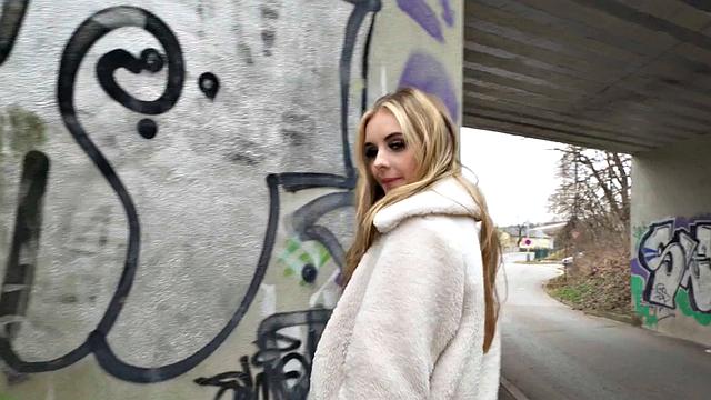 Public alt babe picked up and smashed for cash