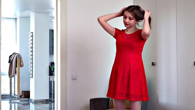 Classy courtesan doggystyled by client