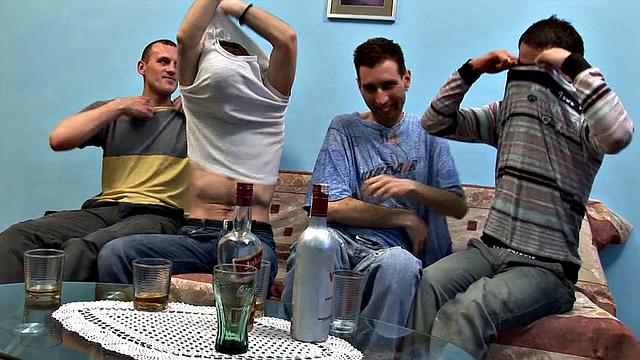 Partying Euro Twinks Love To Drink &amp; Fuck - Duki, Vlada, Aco &amp; Coice