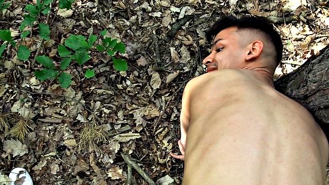 Str8 Euro stud goes in public outdoor POV for money