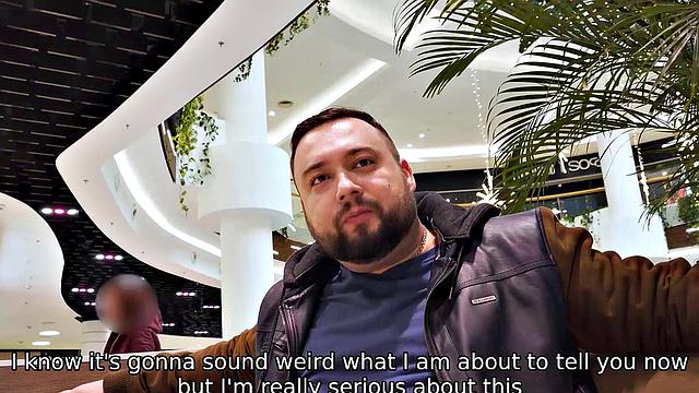 HUNT4K. Belle with red hair fucked by stranger in toilet in front of boyfriend