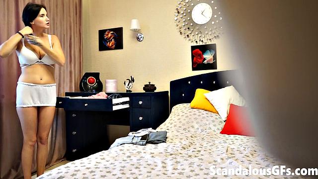 My girlfriend trying out all the outfits in her wardrobe