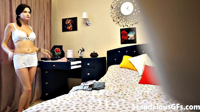 My girlfriend trying out all the outfits in her wardrobe