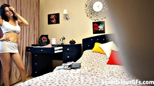 My girlfriend trying out all the outfits in her wardrobe