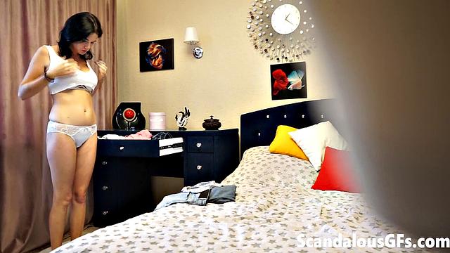 My girlfriend trying out all the outfits in her wardrobe