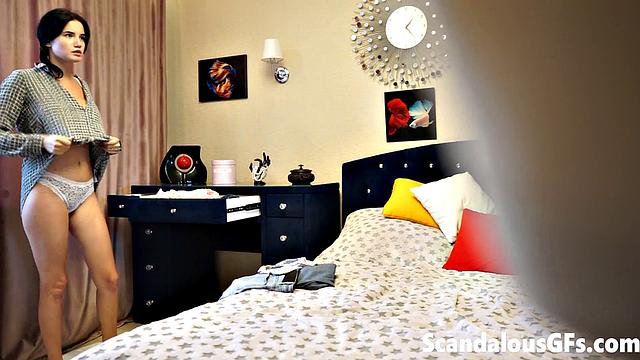 My girlfriend trying out all the outfits in her wardrobe