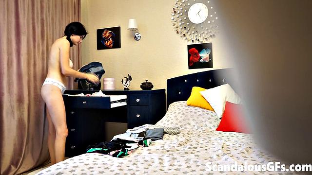 My girlfriend trying out all the outfits in her wardrobe