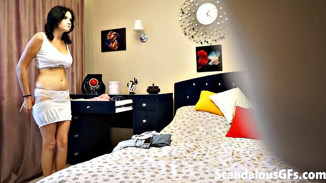 My girlfriend trying out all the outfits in her wardrobe