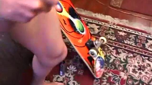 Jay Rilly pulls down his pants and lubes up his cock. After he works himself stiff, he strokes with determination, edging himself a few times, before he pumps out a huge cum load for us.