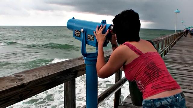 Brunette with a tattoo takes it hard from behind in a wild outdoor fuck session