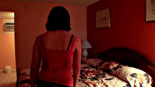 Brunette with a tattoo takes it hard from behind in a wild outdoor fuck session