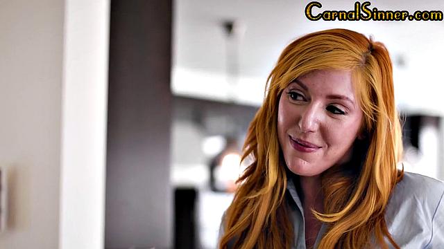 Horny lesbians licking each other