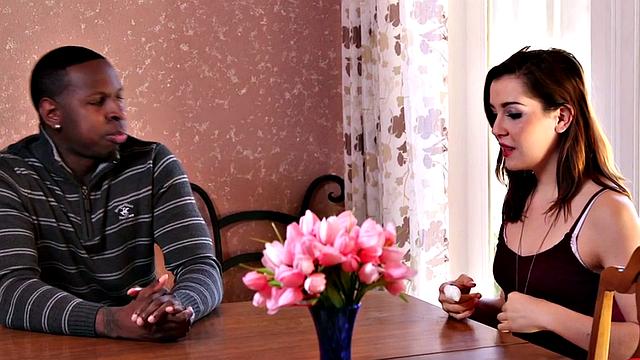 Brunette nanny seduces before pussy pounded with BBC