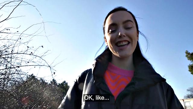 Amateur babe doggystyled outdoors