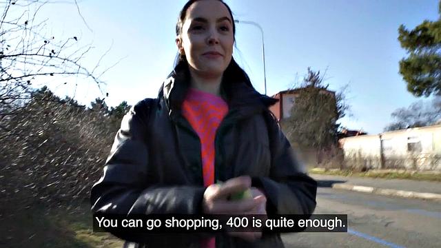 Amateur babe doggystyled outdoors