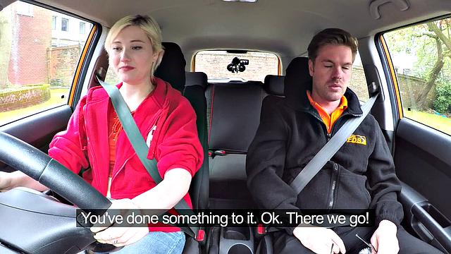 Blonde Art Student gets her tight pussy pounded in reverse cowgirl and glasses