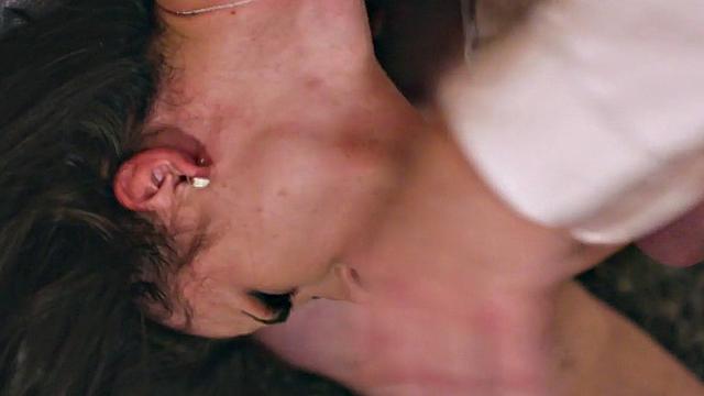 Watch this tattooed slut in stockings get her pussy drilled by her lover's big cock