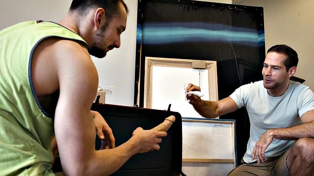 Muscular bottom sucking and riding stepbro for cum