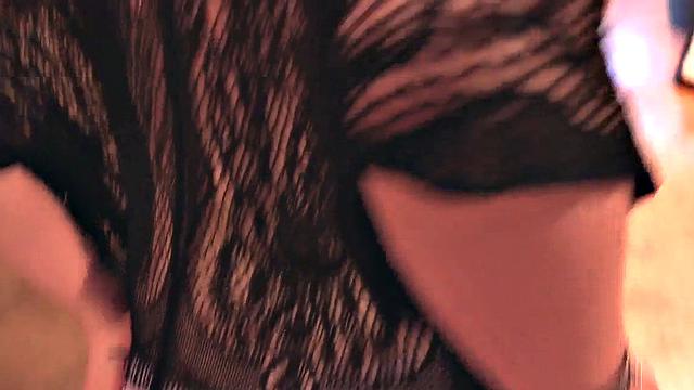 Pink hair deepthroat GF sucks cock in amateur POV