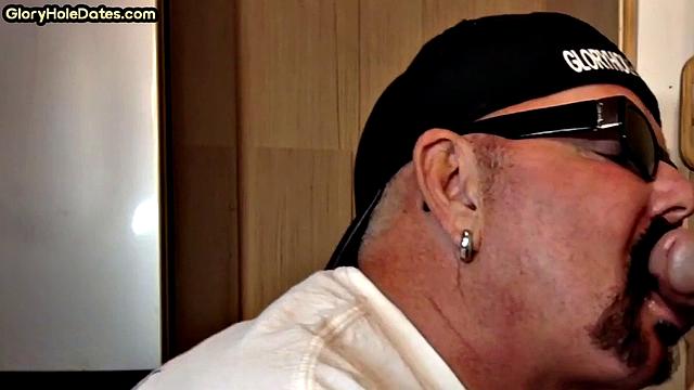 Old man caught in gloryhole