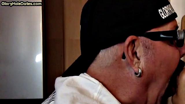 Old man caught in gloryhole