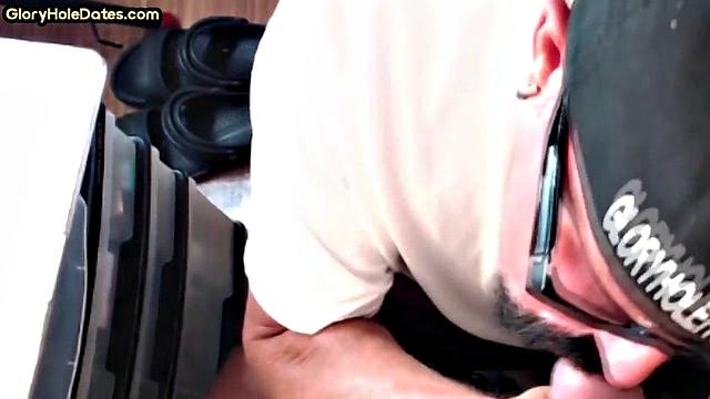 Old man caught in gloryhole