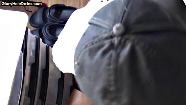 Old man caught in gloryhole