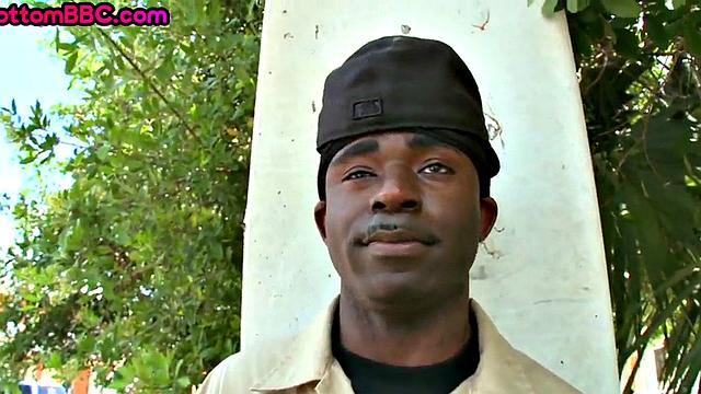 Ebony thug picked up and plowed outdors by white top