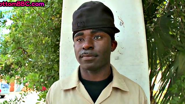 Ebony thug picked up and plowed outdors by white top