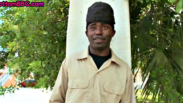 Ebony thug picked up and plowed outdors by white top