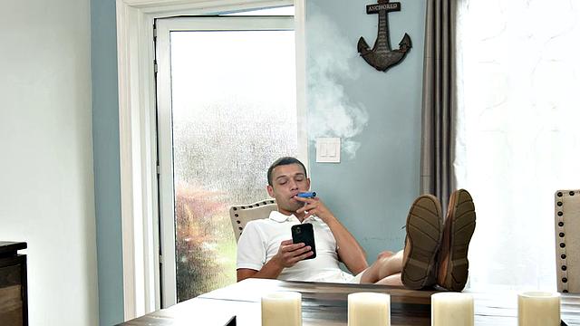 Hot MILF Lolly Dames plays with friend's big cock