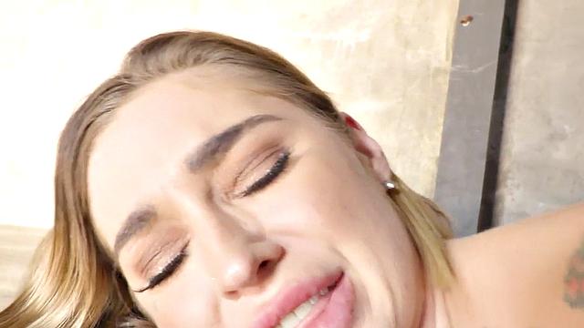 Tattooed babe gaping before fucked from behind