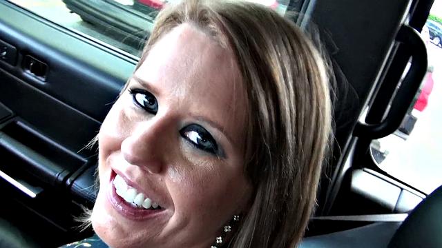 Hot mature redhead gets her big tits and tight pussy fucked in park by a lucky guy