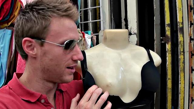 Hot mature redhead gets her big tits and tight pussy fucked in park by a lucky guy