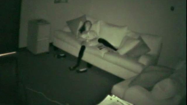 Watch this kinky teen get caught rubbing one out in the office