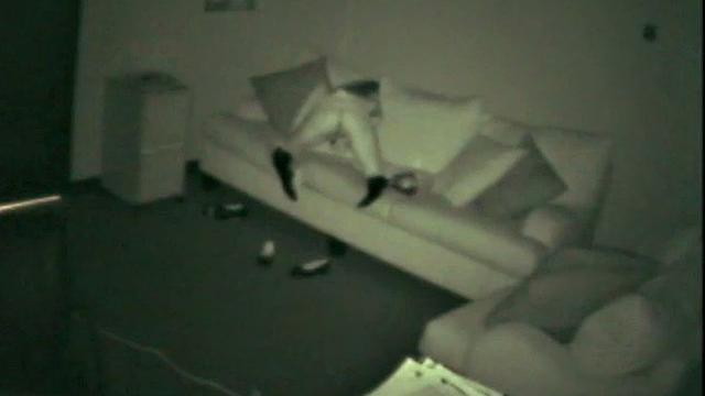 Watch this kinky teen get caught rubbing one out in the office