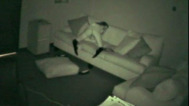 Watch this kinky teen get caught rubbing one out in the office